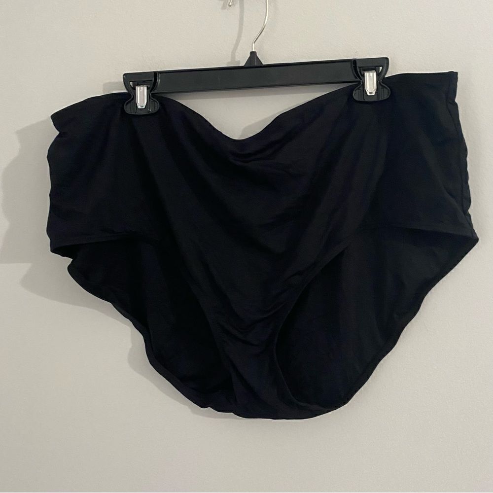 Anne Cole Women’s Classic Black High Rise Plus Size Bikini Bottom size 24W